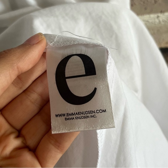 Emma Knudsen White Poplin Square neck Midi Dress - Picture 6 of 11